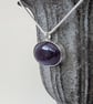 Sterling Silver and Amethyst Oval Pendant, February Birthstone  - Image 4