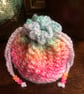 Hand Crocheted Luxury Unicorn Drawstring Bag Purse With Love Heart Beads - Image 1