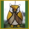 Little Owl Stained Glass Suncatcher 