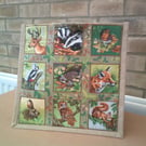 Medium Jute Bag with Wild Animals Pocket