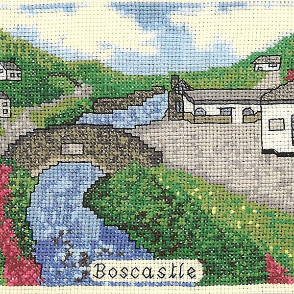 Boscastle in Cornwall cross stitch chart