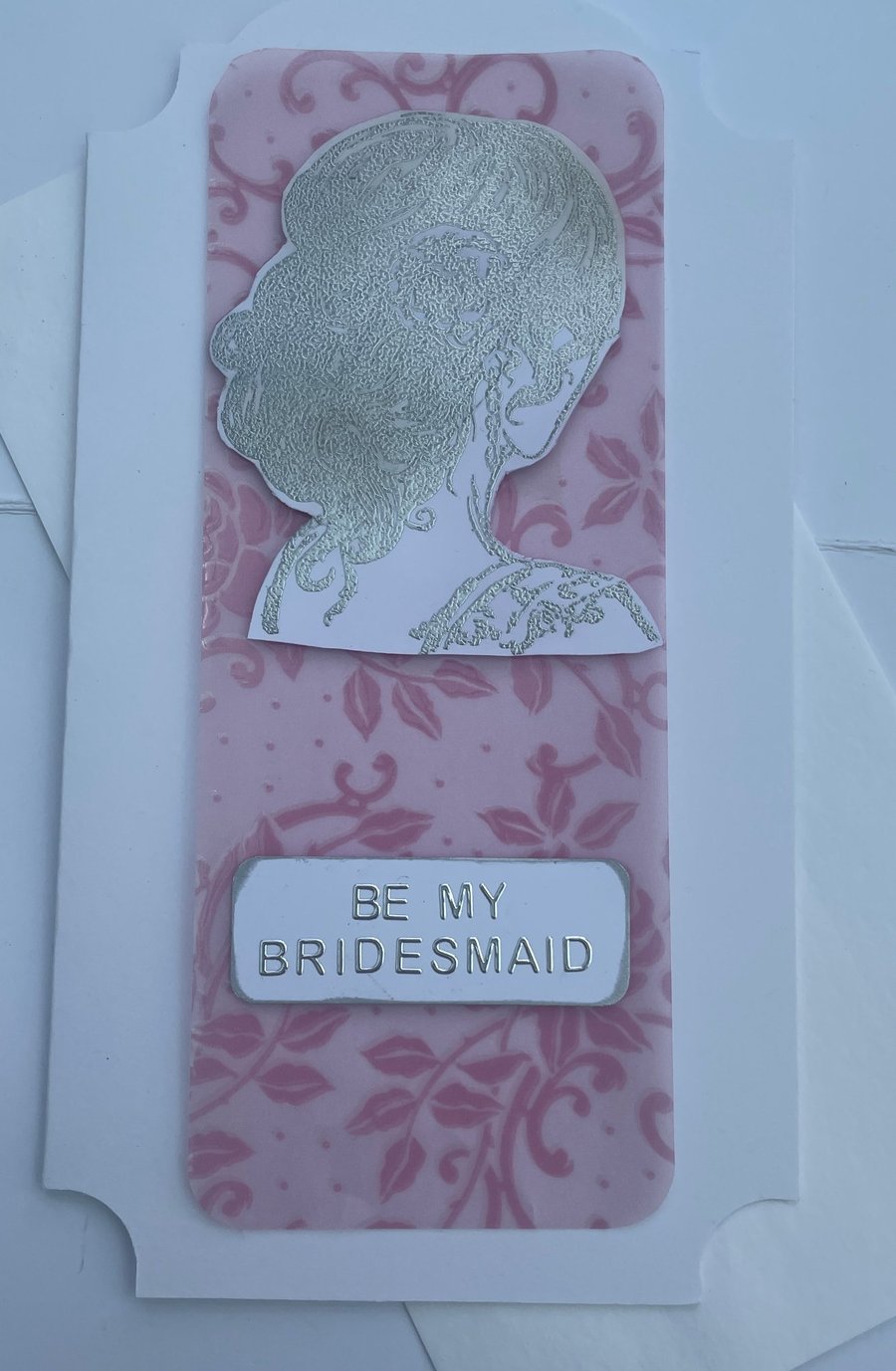 Be my Bridesmaid fancy shaped card