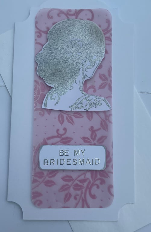 Be my Bridesmaid fancy shaped card