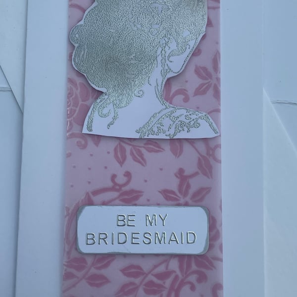 Be my Bridesmaid fancy shaped card