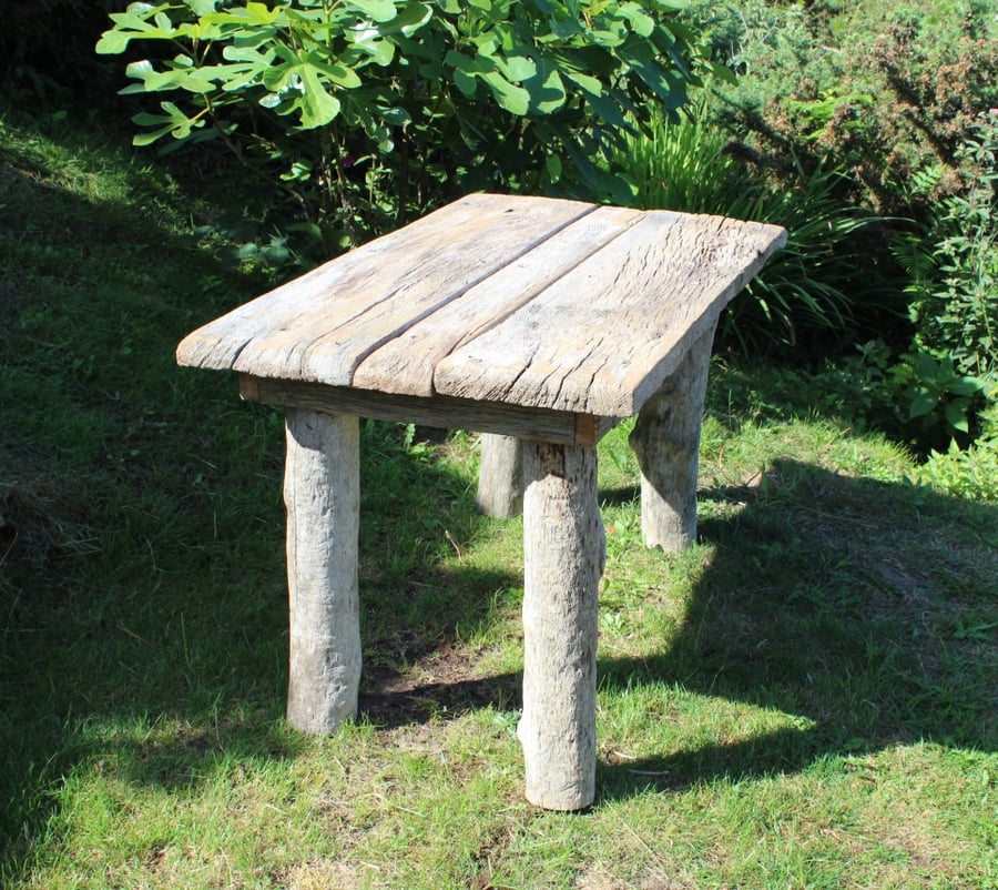 Driftwood Drift Wood Dining Table, Rustic Solid Oak Dining Table,Garden Table 
