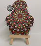 Hand painted Santa mandala Christmas decoration - Image 1