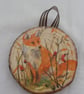 Decoupaged Fox Wall Hanging - Image 1