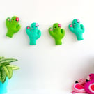 Make Your Own Felt tropical Cactus Garland. Sewing kit.
