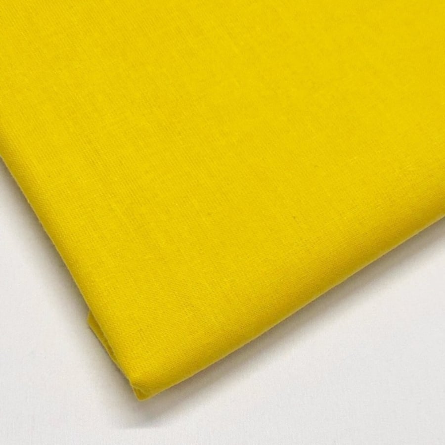 Sunshine Yellow  Plain 100% Cotton ROUND Tablecloth 145cm