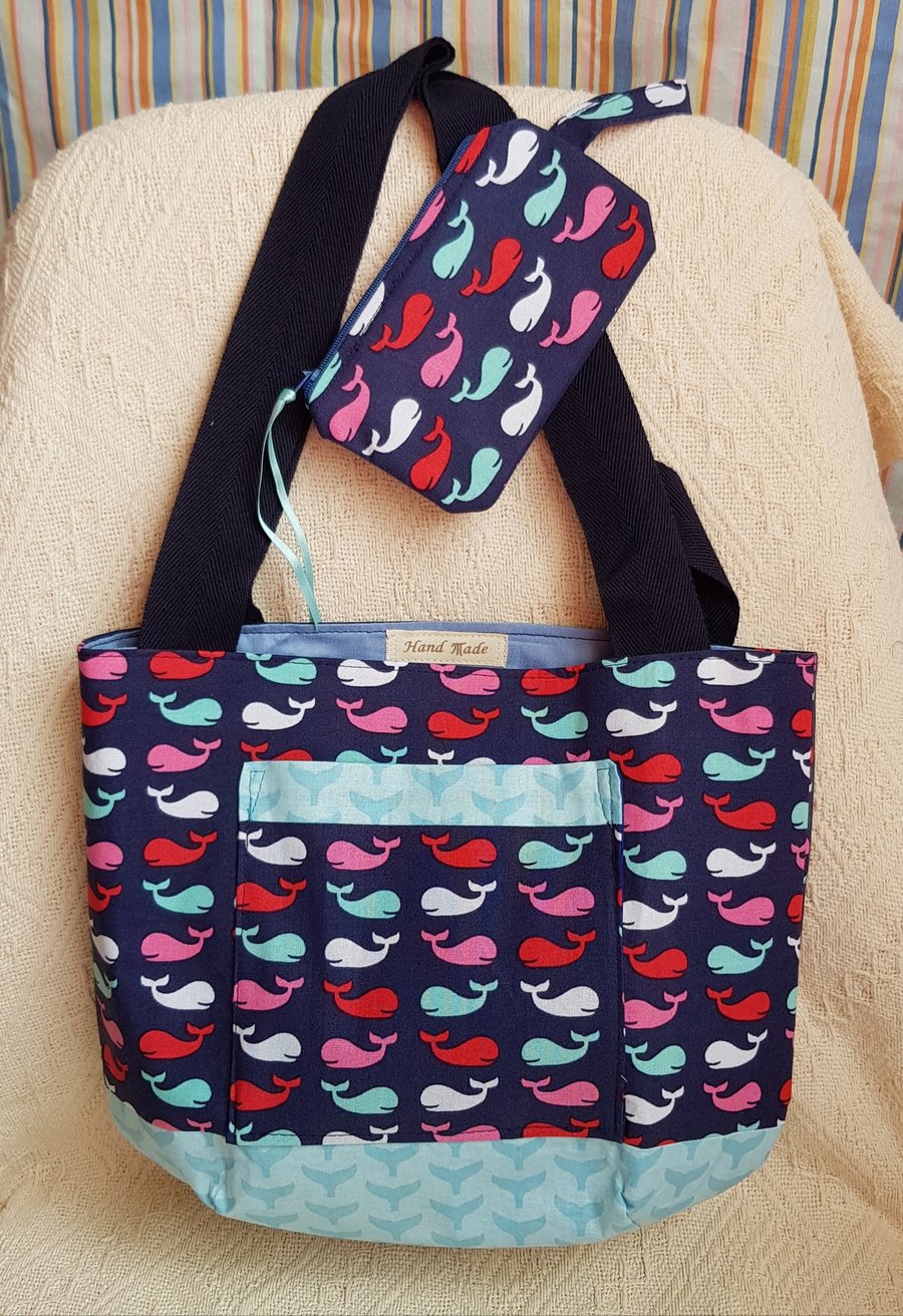 Jolly whales beach bag 