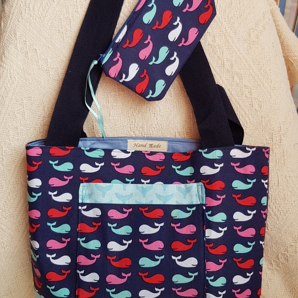 Jolly whales beach bag 