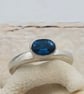 Hand Forged London Blue Topaz Sterling Silver Ring - Size M - Image 6