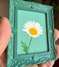 Daisy Miniature Framed Painting, April Birth Flower, Cottagecore gift - Image 2
