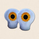 Sunflower Tealight Covers - Embroidered Felt Candle Decor