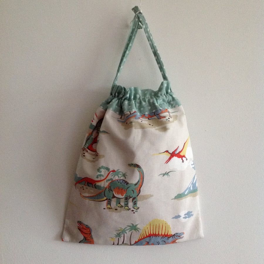 Dinosaur Drawstring Bag