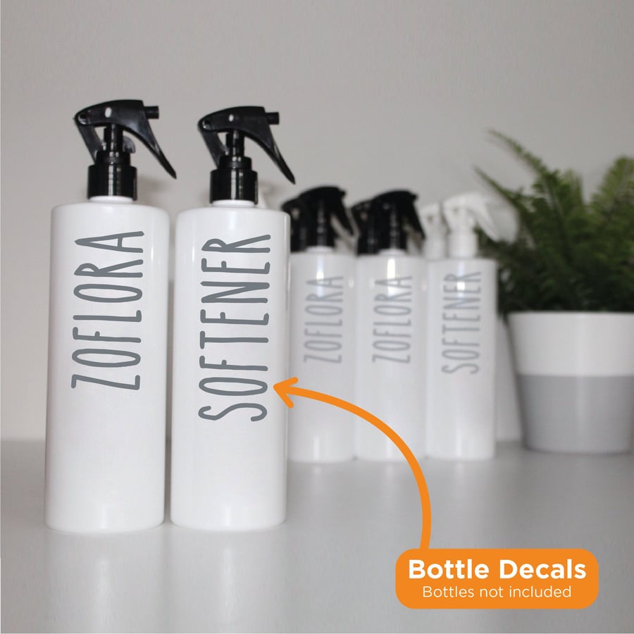ZOFLORA AND SOFTENER - Mrs Hinch inspired spray bottle decal sticker label (T5)