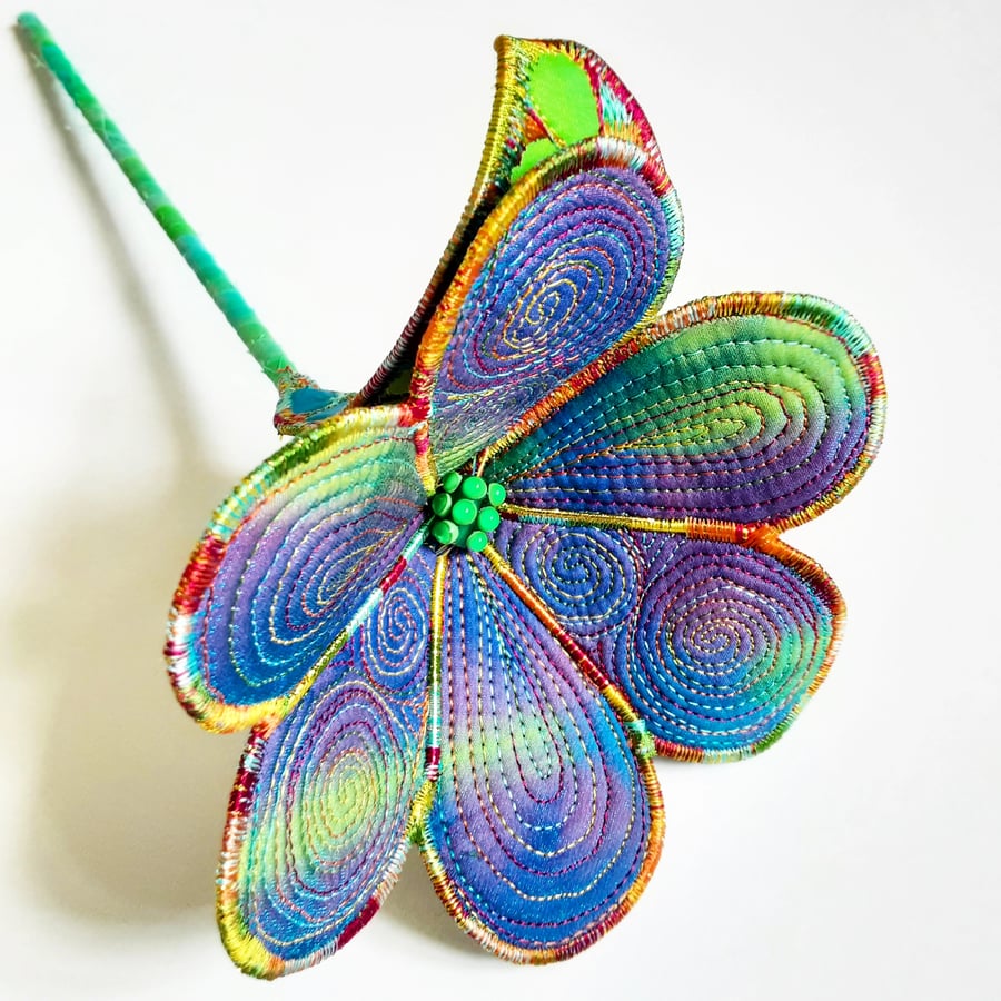 Textile Art Flower