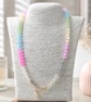Pastel Coloured Glass Rondelle Sweetie Style Necklace