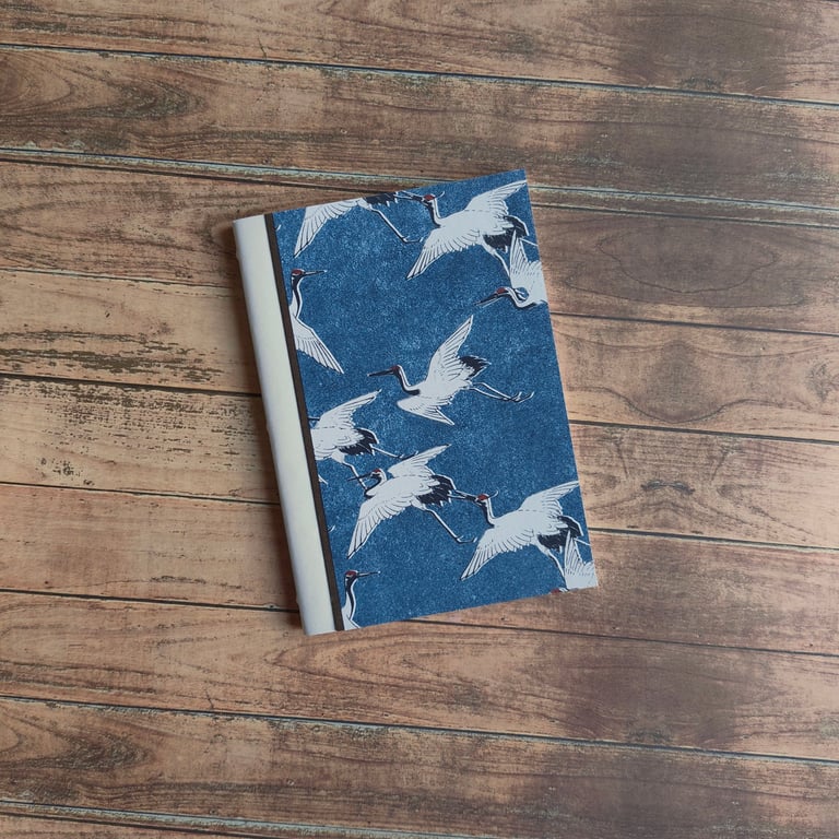 Hiroshige Style Crane Notebook - Lined - A6