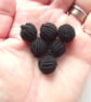 Yorkshire Buttons, Set of Six 15mm, Handmade Spherical Black - Image 4