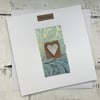 Valentines day card, with love card, ceramic gift card hand made