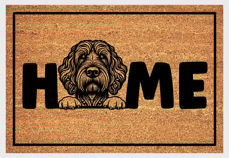 Labradoodle Home Door Mat No.2 - Labradoodle Welcome Mat - 3 Sizes