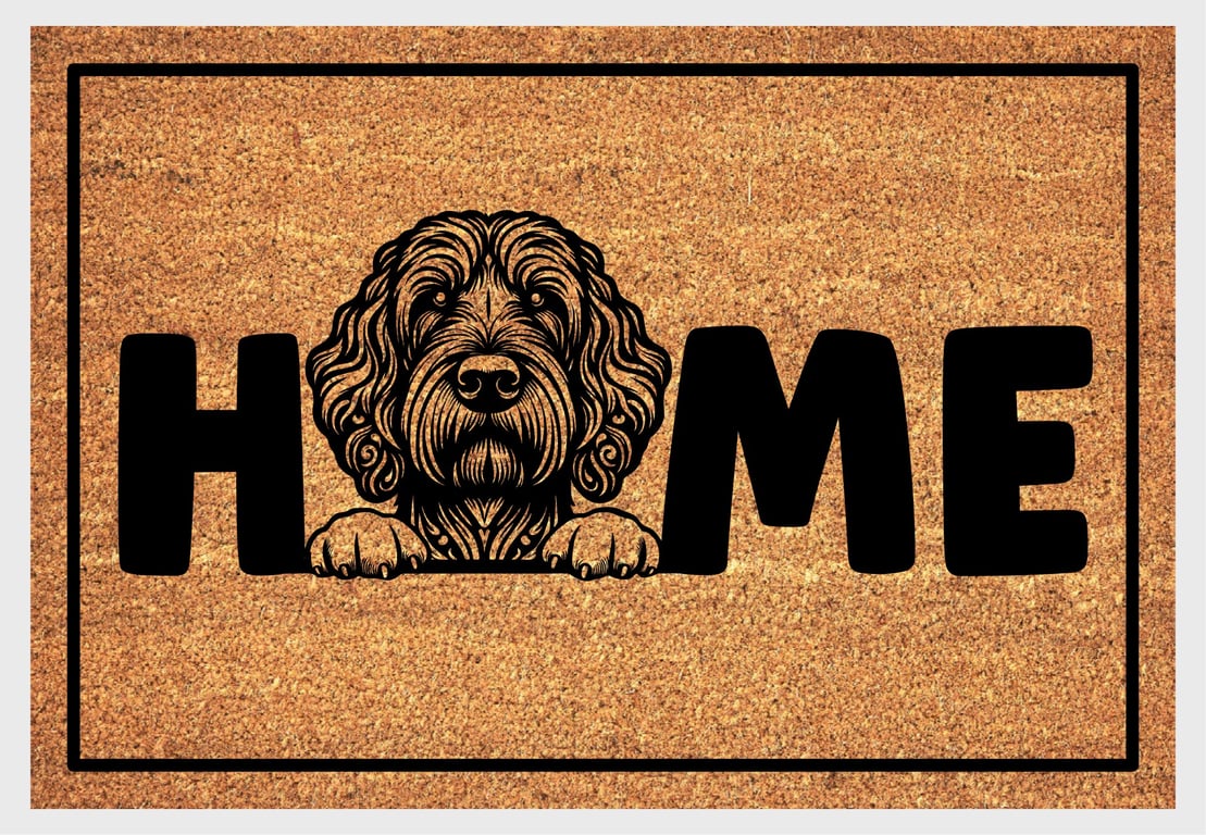 Labradoodle Home Door Mat No.2 - Labradoodle Welcome Mat - 3 Sizes