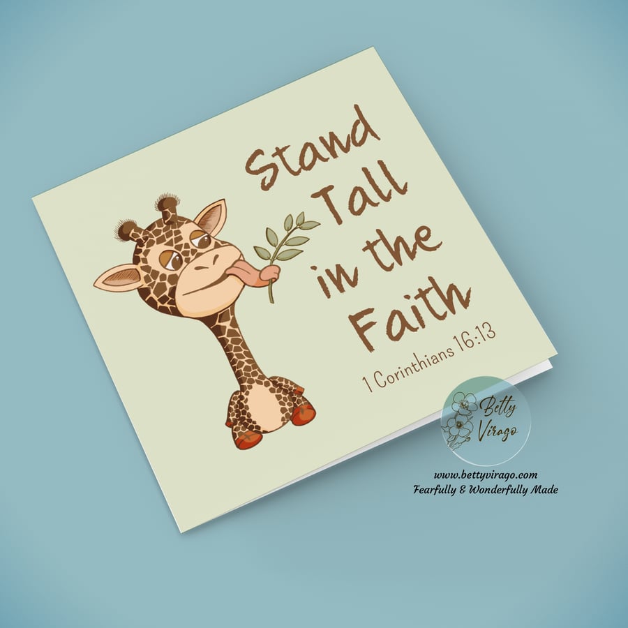 Stand tall, Blank motivational card