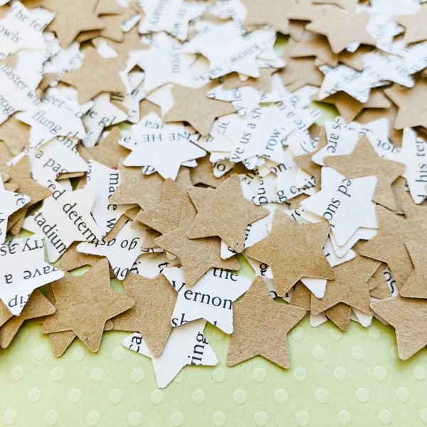 500 Confetti Book Stars - Many book choices - Wedding Birthday Table Decor