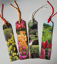 Bookmarks set of 4, macrame, summer, Garden, flowers, landscape 