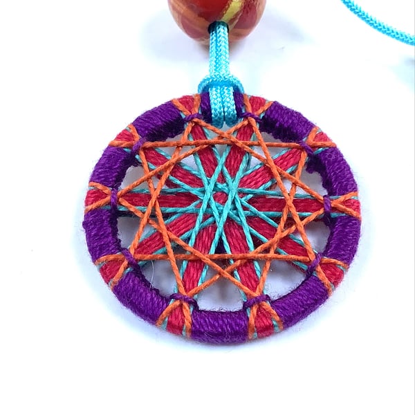 Thread Wrapped Pendant