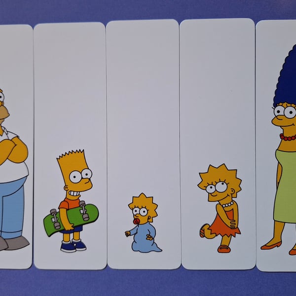 The Simpsons Bookmarks Book Comic Homer Marge, Lisa Bart Maggie Springfield gift