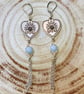 Folklore Design Heart Disc Earrings