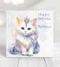 Personalised Fantasy Cats Birthday Card Design 4
