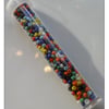 1 x Filled Storage Tube - 7.5cm - 2mm Glass Seed Beads - Mixed Colour 