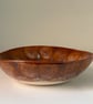Handmade ceramic bowl, shallow brown stoneware bowl - Image 1
