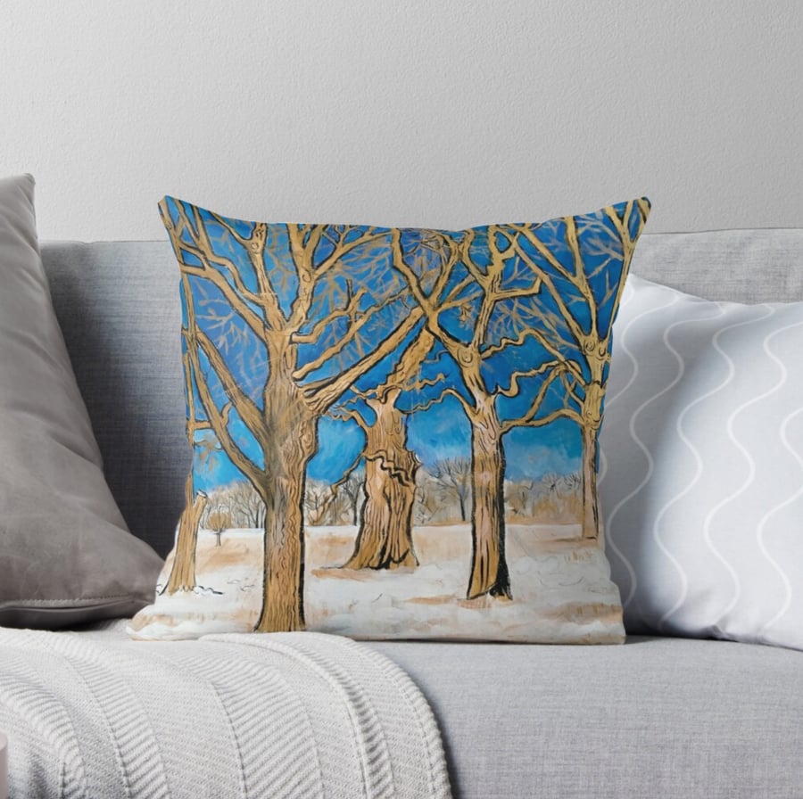 Beautiful Cushion Featuring The Original Art Of Sally Anne Wake Jones
