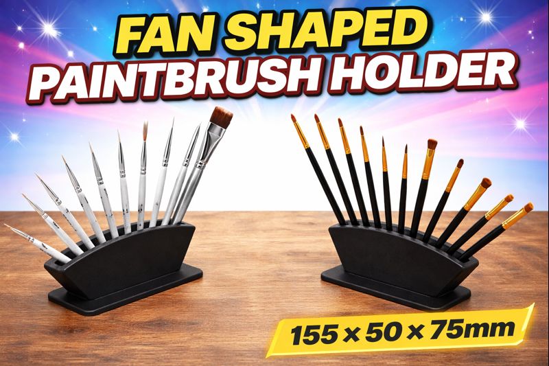 Fan shaped Paintbrush holder - 155 - 50 - 75mm