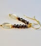 Citrine Earrings With Sparkly Glass - November Birthstone - Handmade In Devon - Image 2