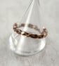 Copper Twist Ring Hammered Chunky Rope Ring - Unisex - Image 5