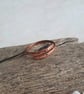 Hammered Copper Wrap Around Band Ring - Adjustable Band - Image 5