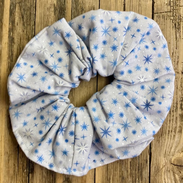 Large Hair Scrunchie - Twinkling Stars - Handmade by Molly Felicity Designs
