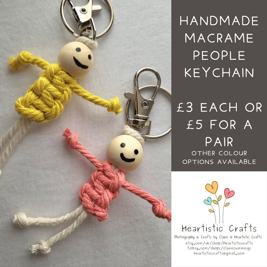 Handmade Macrame People Keyring