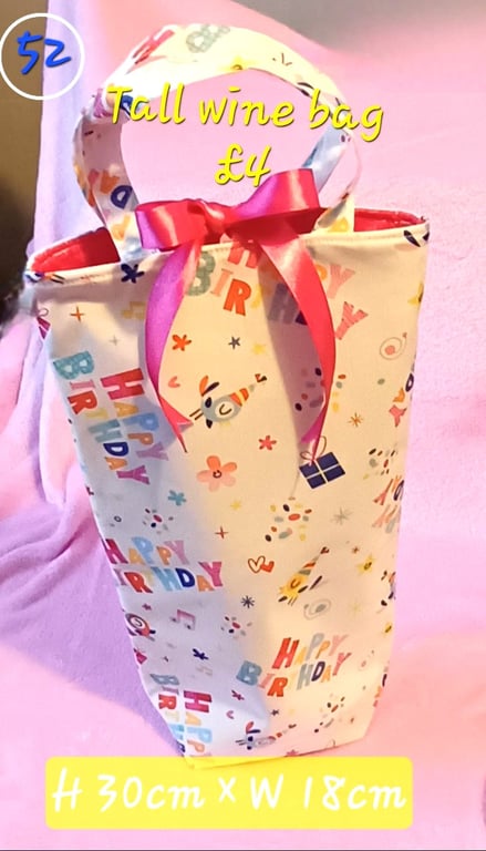 Birthday "wine" bottle gift bag