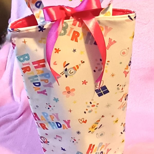 Birthday "wine" bottle gift bag