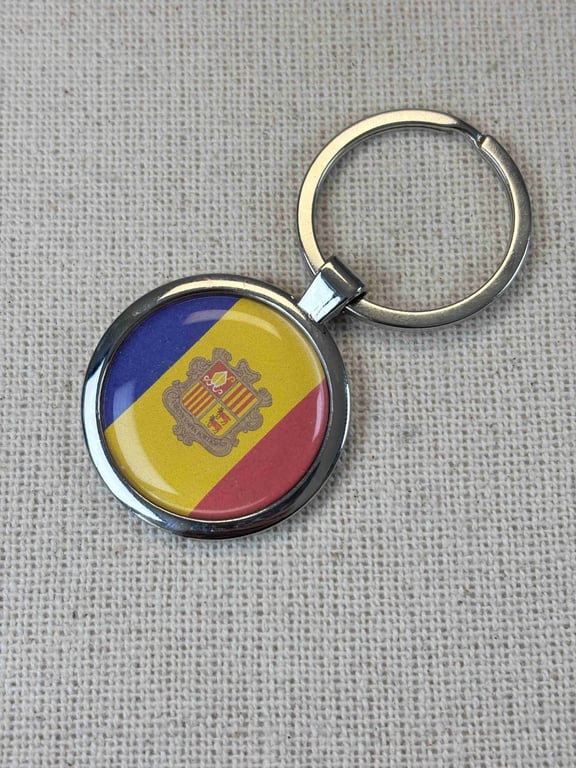 Andorra Flag Keyring