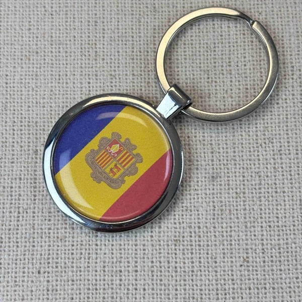 Andorra Flag Keyring