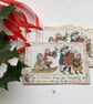 CHRISTMAS GIFT TAGS ( set of 4) vintage style. Sled, gifts,children.  - Image 1