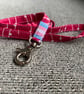 Pink stripy spot 100% Cotton Lanyard with Breakaway Clip - Image 7