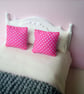 1:12 Scale Pink & Cream Dolls House Bedding Set With Knitted Grey Throw - Image 5